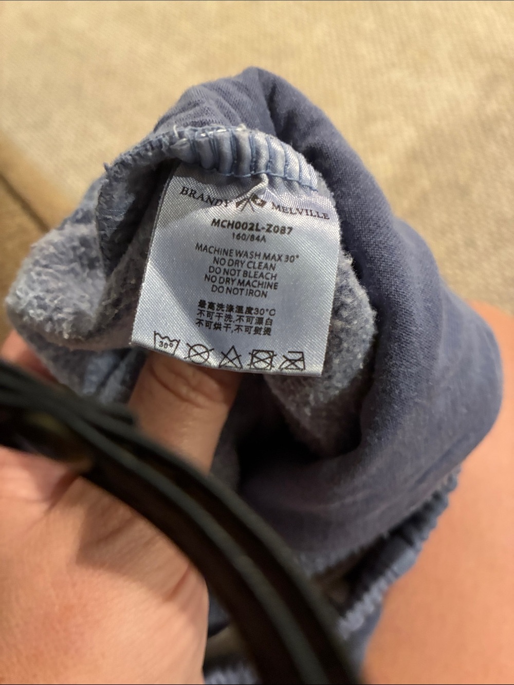 Brandy Melville Relaxed Fit Light Blue Lounge Pants - Picture 3 of 3